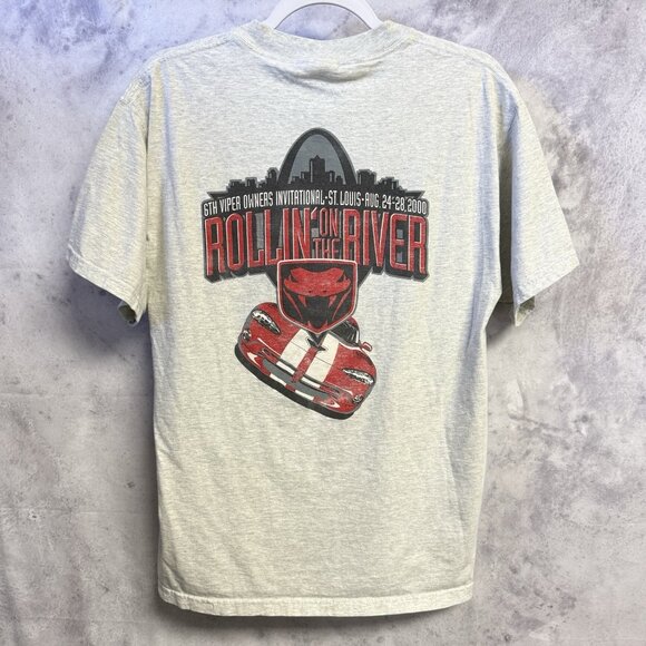Vintage Dodge Viper T Shirt Mens Large 20x27 Gray - Picture 1 of 11